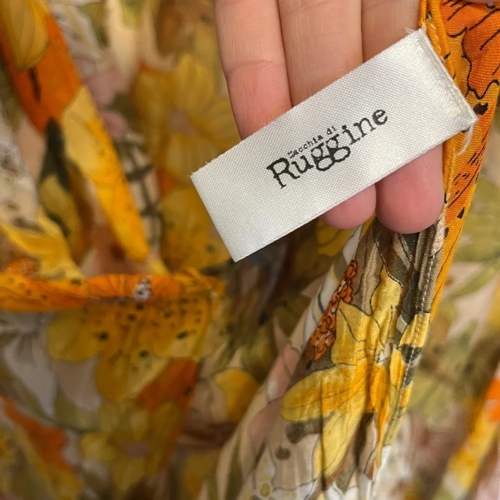 Macchia Di Ruggine Floral Kimono Citrus Colors